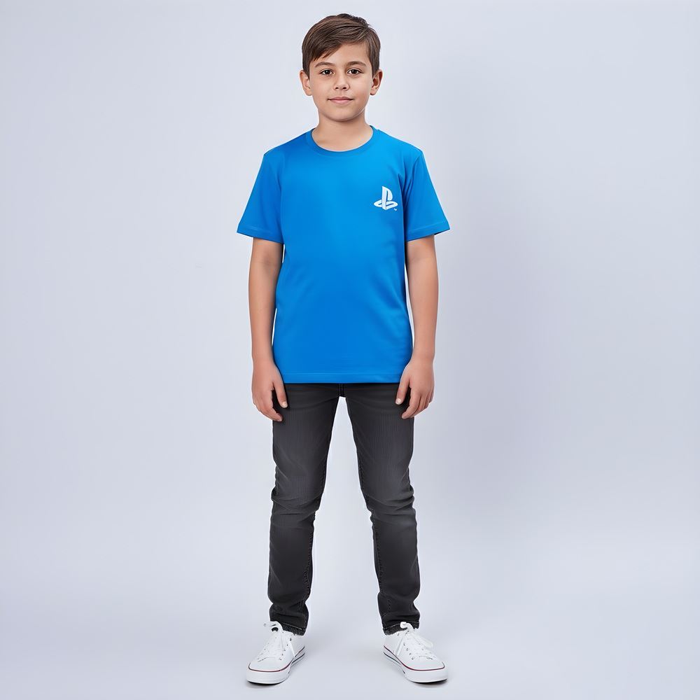 Polo Infantil Oficial Play Botones Basic Azul T:12